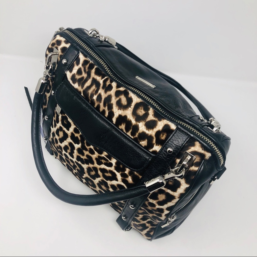 REBECCA MINKOFF SNOW LEOPARD CUPID SATCHEL - Picture 3 of 8